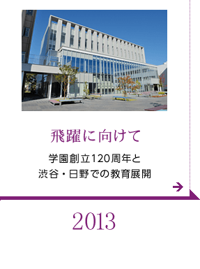 飛躍に向けて 学園創立120周年と渋谷・日野での教育展開