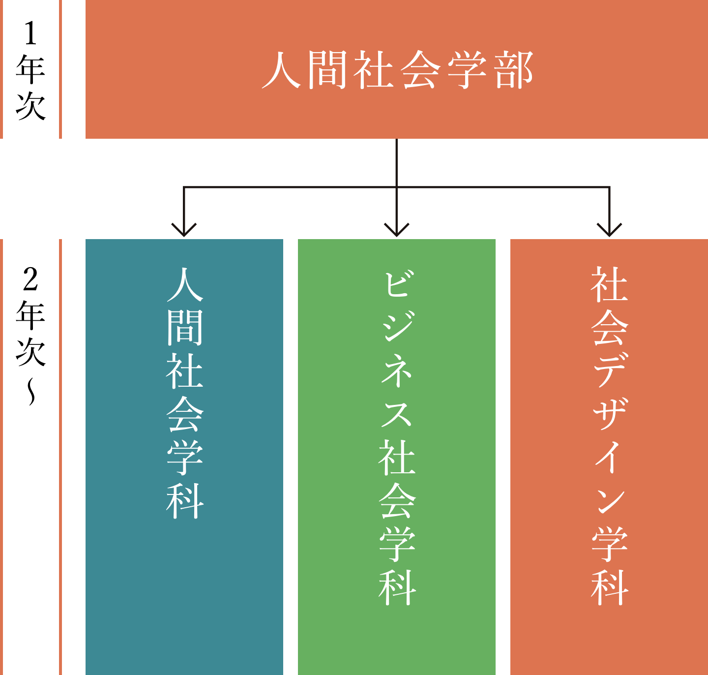 人間社会の様々な課題を解決するための共創デザイン系、社会課題をデータサイエンスの視点から解決するソーシャル・データサイエンス系、メディアを活用した価値想像力を養うメディアイノベーション系