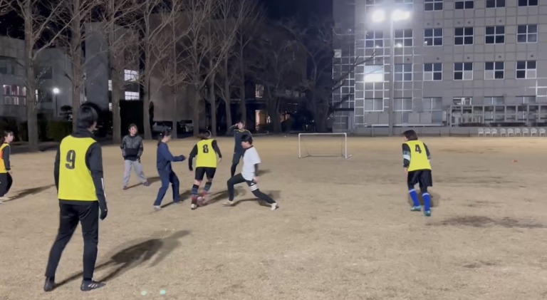 サッカー部活動風景